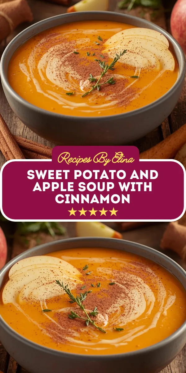 Sweet Potato and Apple Soup with Cinnamon