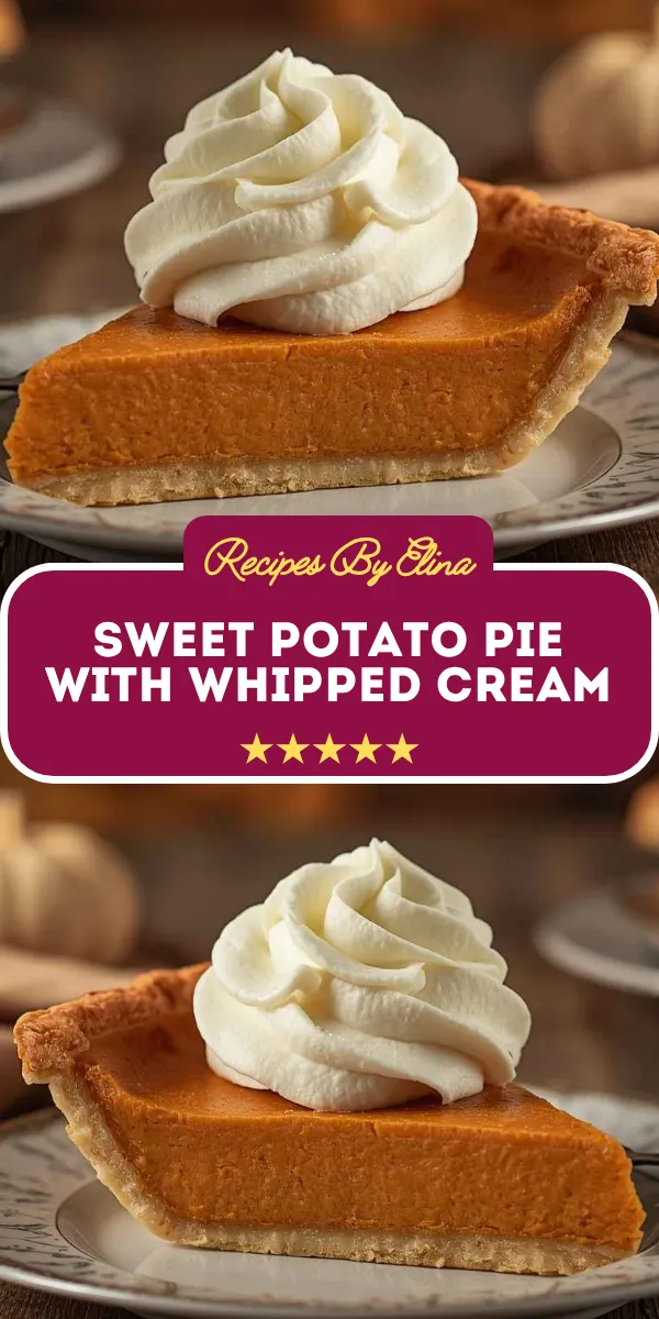 Sweet Potato Pie with Whipped Cream