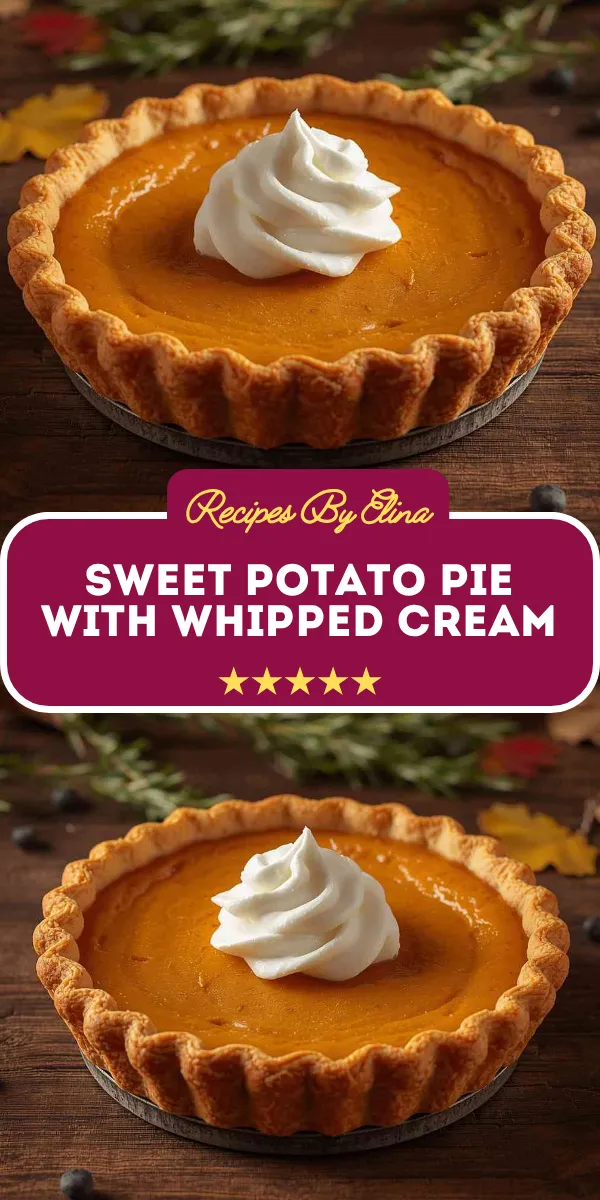 Sweet Potato Pie with Whipped Cream