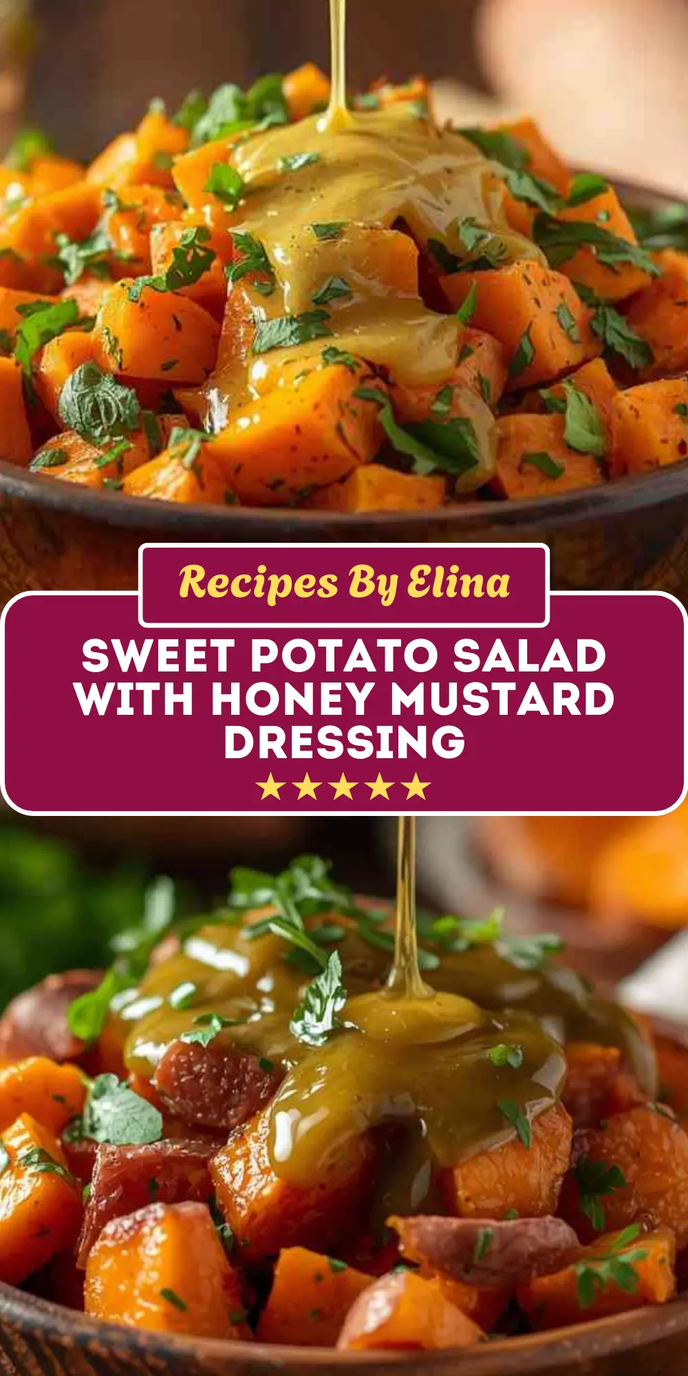 Sweet Potato Salad with Honey Mustard Dressing