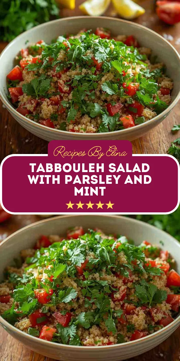 Tabbouleh Salad with Parsley and Mint