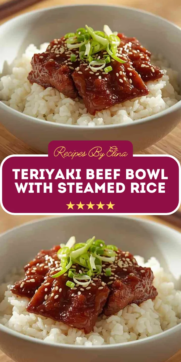 Teriyaki Beef Bowl with Steamed Rice