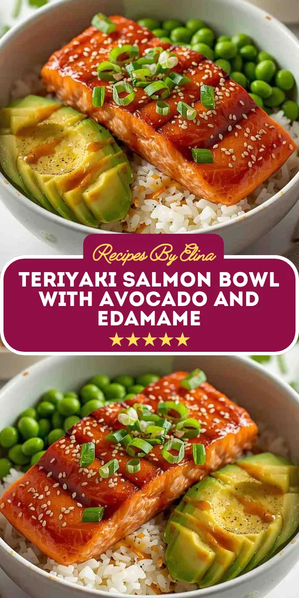 Teriyaki Salmon Bowl with Avocado and Edamame