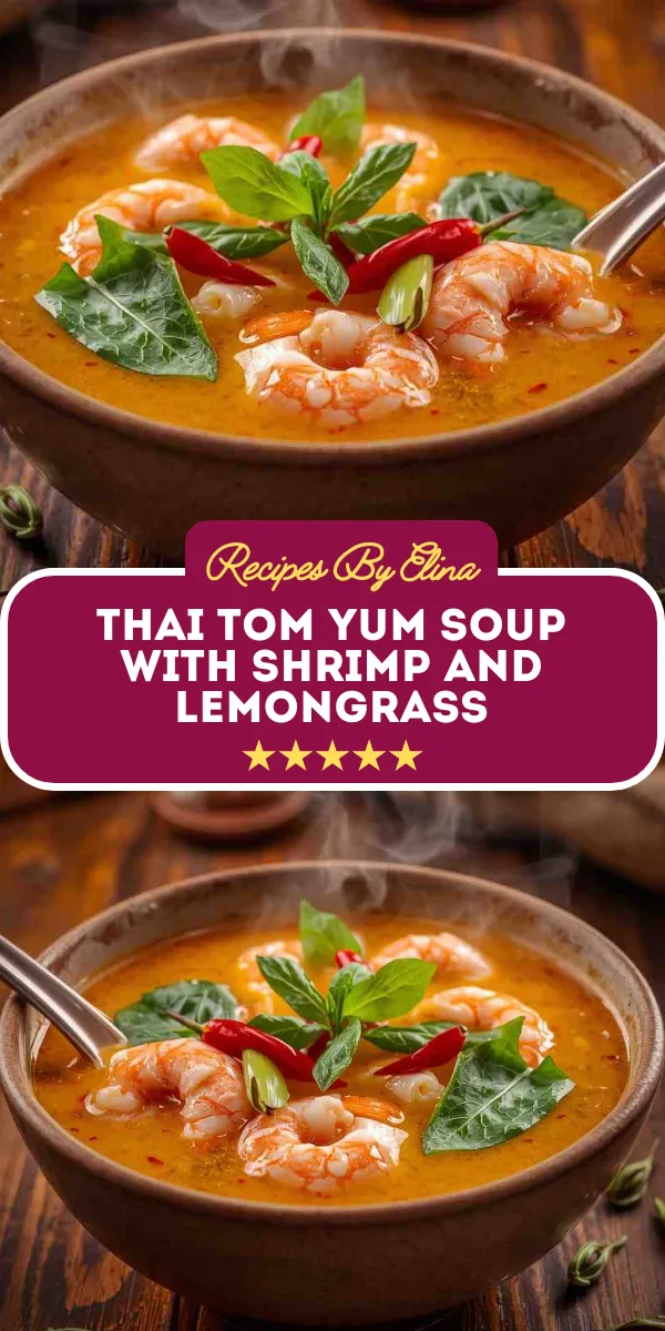 Thai Tom Yum Soup with Shrimp and Lemongrass
