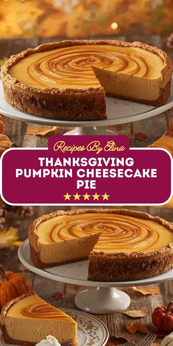 Thanksgiving Pumpkin Cheesecake Pie