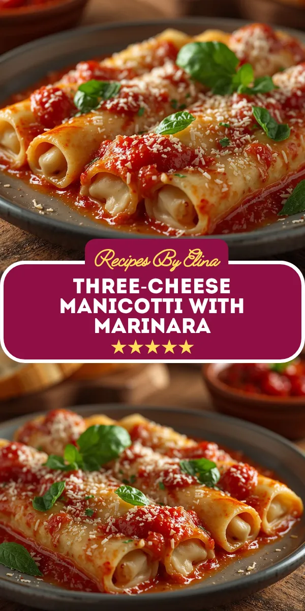Three-Cheese Manicotti with Marinara