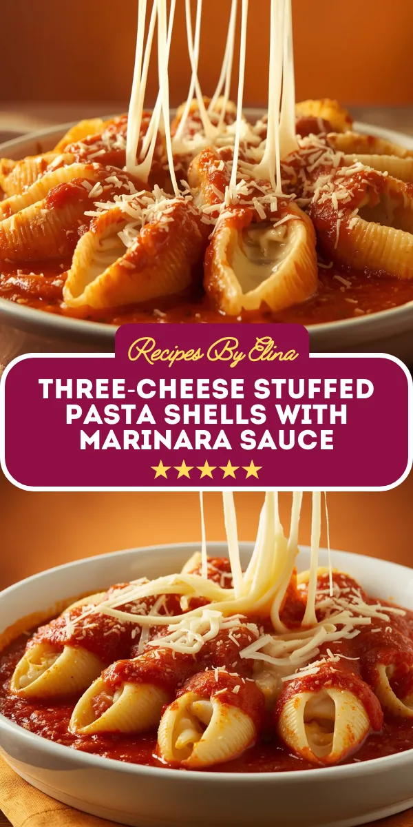Three-Cheese Stuffed Pasta Shells with Marinara Sauce
