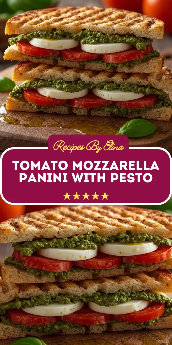 Tomato Mozzarella Panini with Pesto