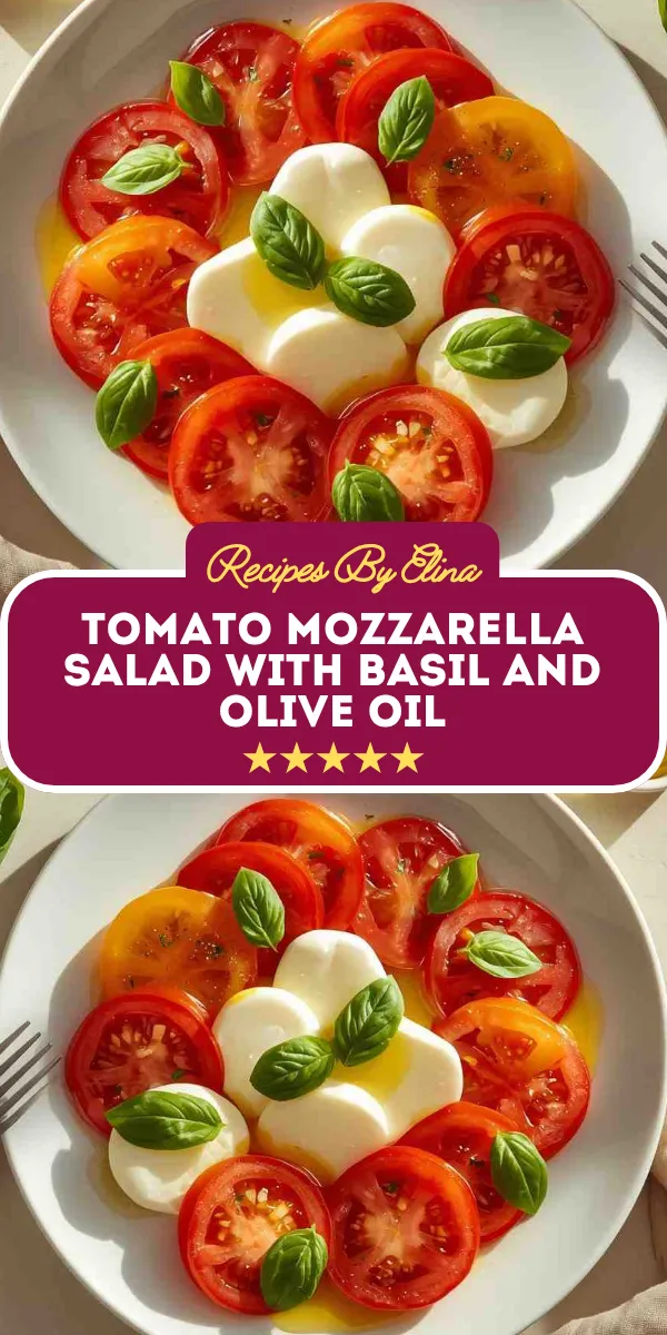 Tomato Mozzarella Salad with Basil and Olive Oil