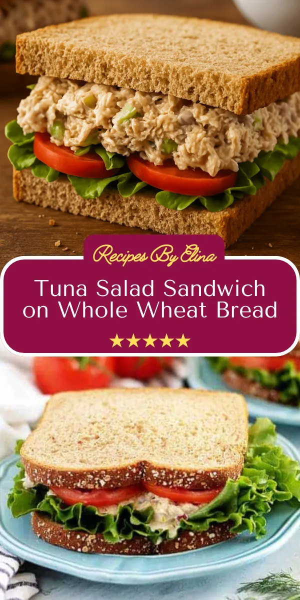 Tuna Salad Sandwich on Whole Wheat Bread