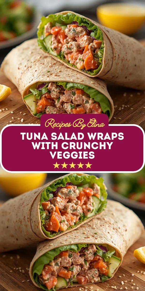 Tuna Salad Wraps with Crunchy Veggies