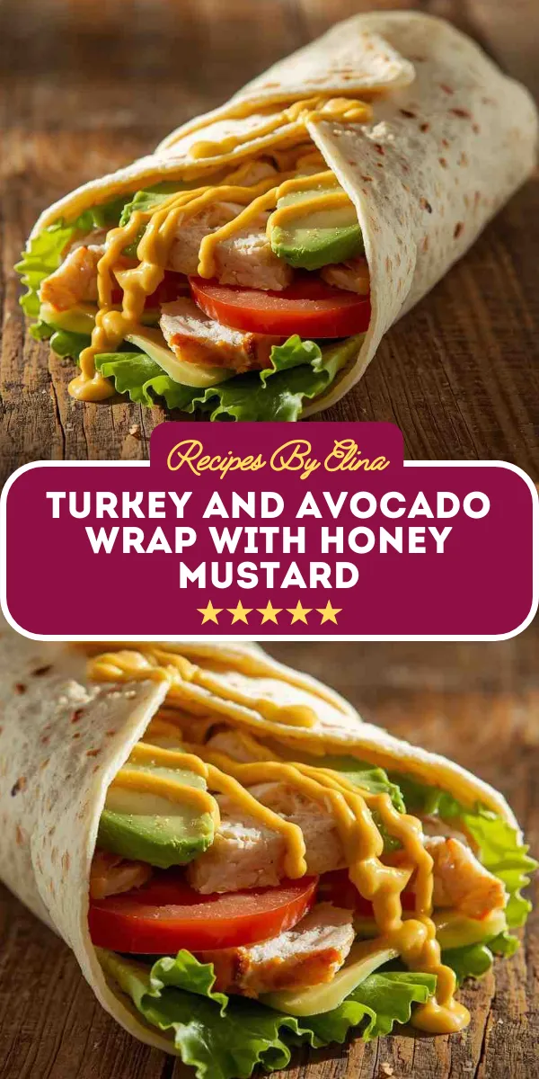 Turkey and Avocado Wrap with Honey Mustard