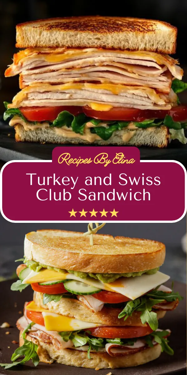 Turkey and Swiss Club Sandwich
