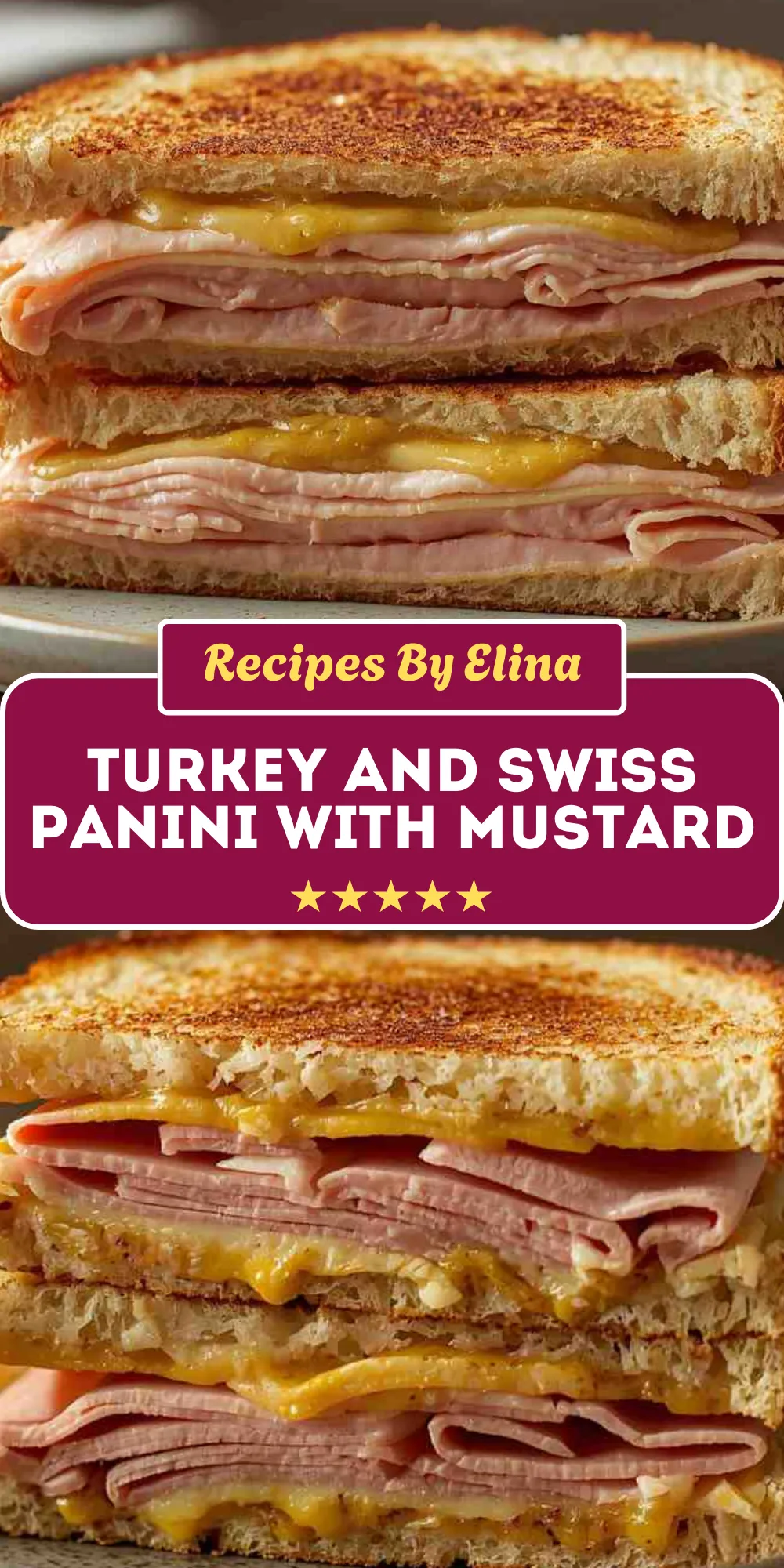 Turkey and Swiss Panini with Mustard