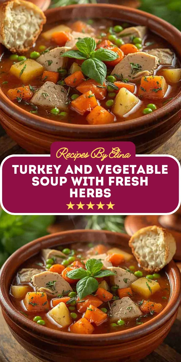 Turkey and Vegetable Soup with Fresh Herbs