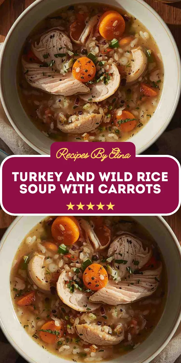 ⁠Turkey and Wild Rice Soup with Carrots