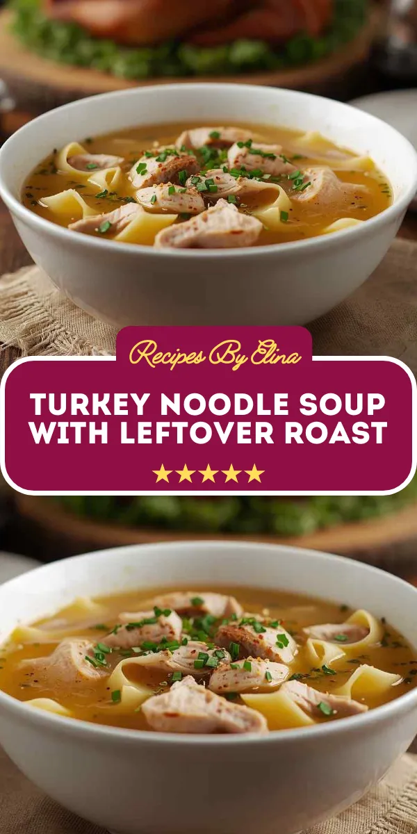 Turkey Noodle Soup with Leftover Roast