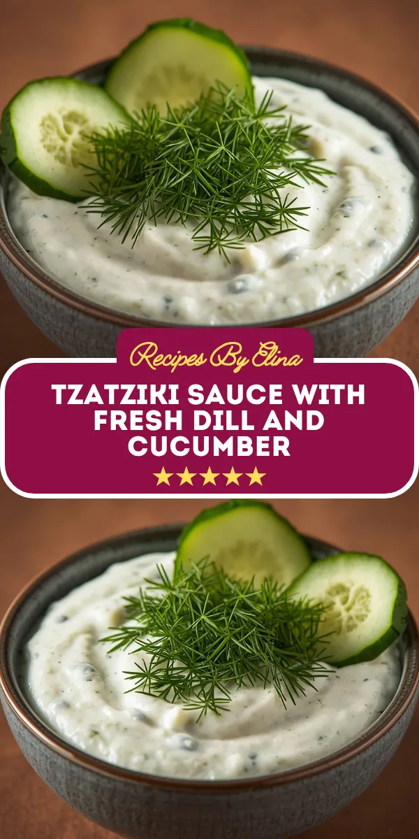 Tzatziki Sauce with Fresh Dill and Cucumber
