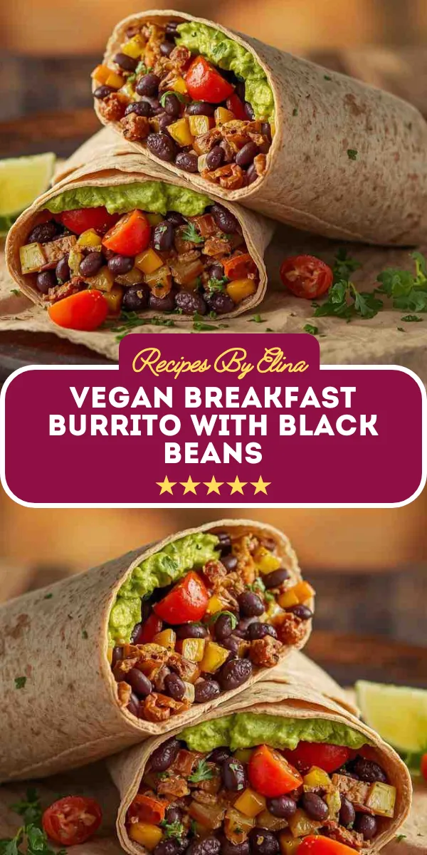 Vegan Breakfast Burrito with Black Beans
