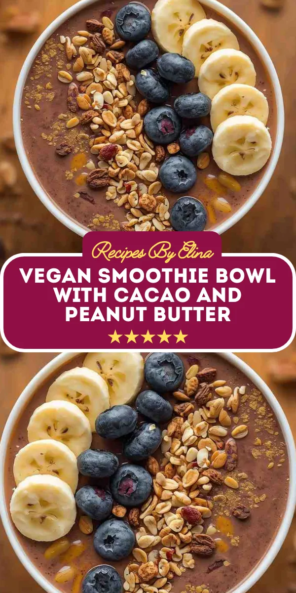 Vegan Smoothie Bowl with Cacao and Peanut Butter
