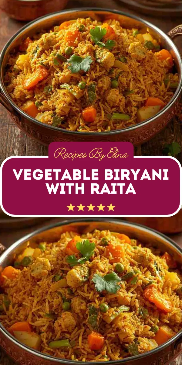 Vegetable Biryani with Raita