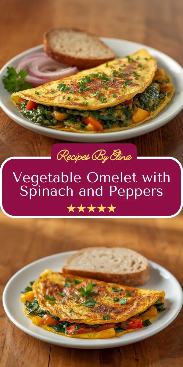 Vegetable Omelet with Spinach and Peppers
