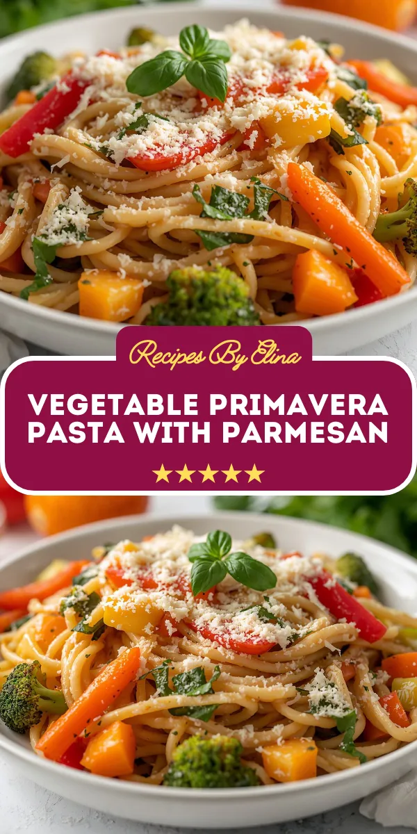 Vegetable Primavera Pasta with Parmesan