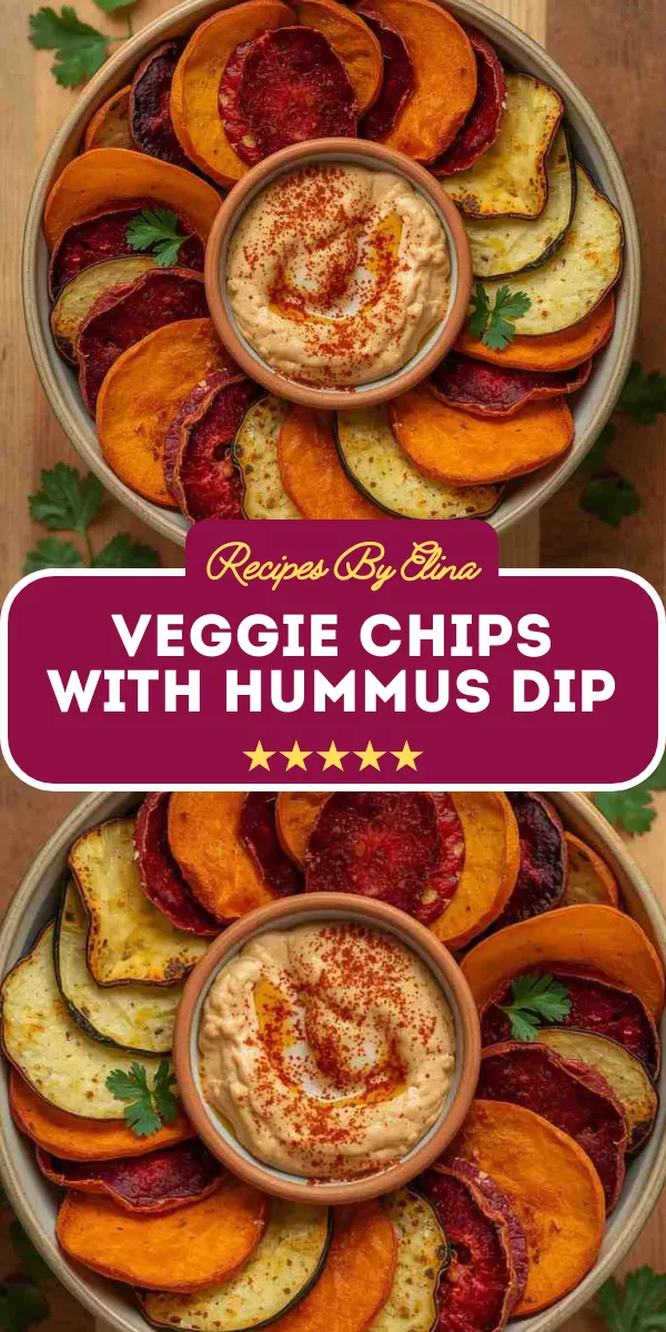 Veggie Chips with Hummus Dip
