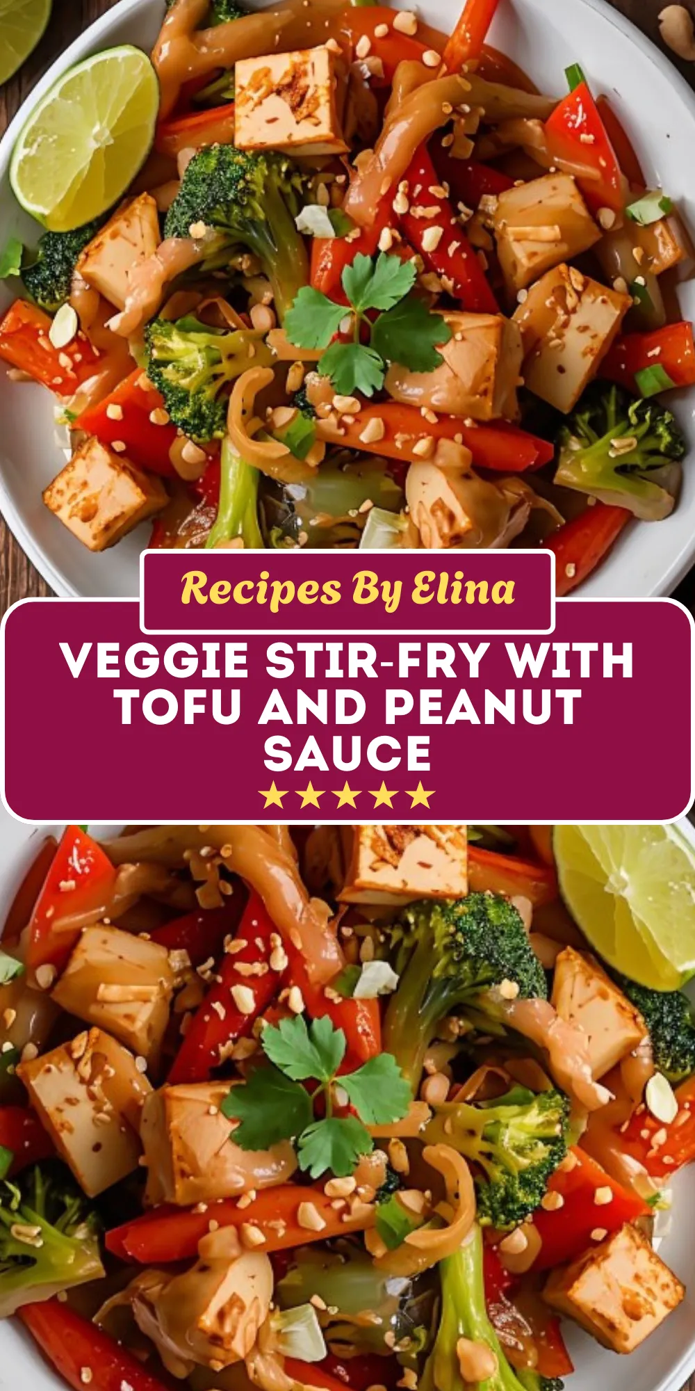 Veggie Stir-Fry with Tofu and Peanut Sauce