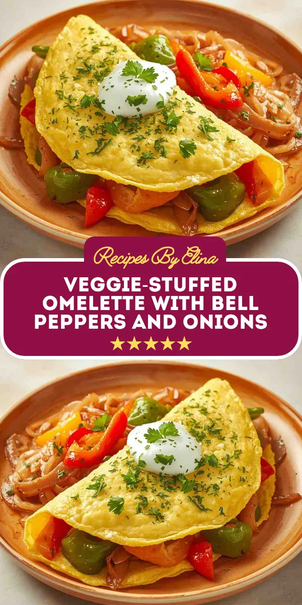 Veggie-Stuffed Omelette with Bell Peppers and Onions