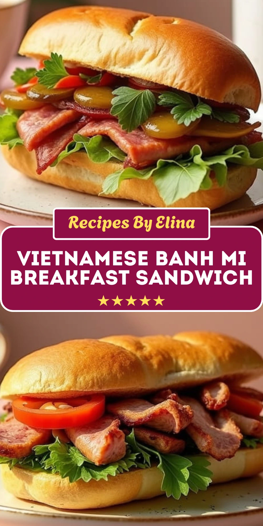 Vietnamese Banh Mi Breakfast Sandwich