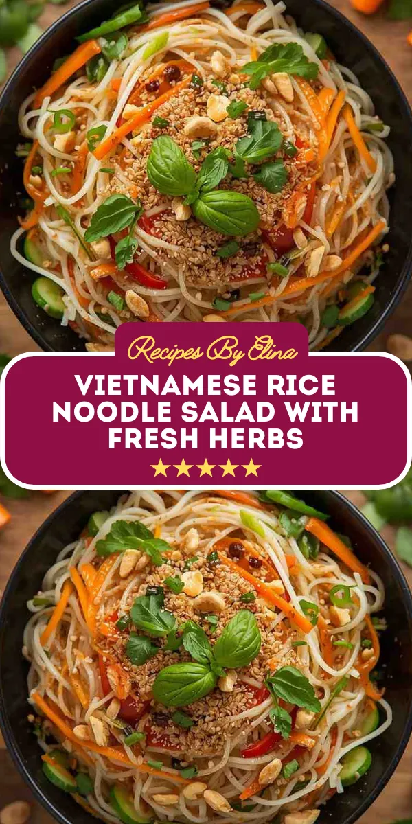 Vietnamese Rice Noodle Salad with Fresh Herbs