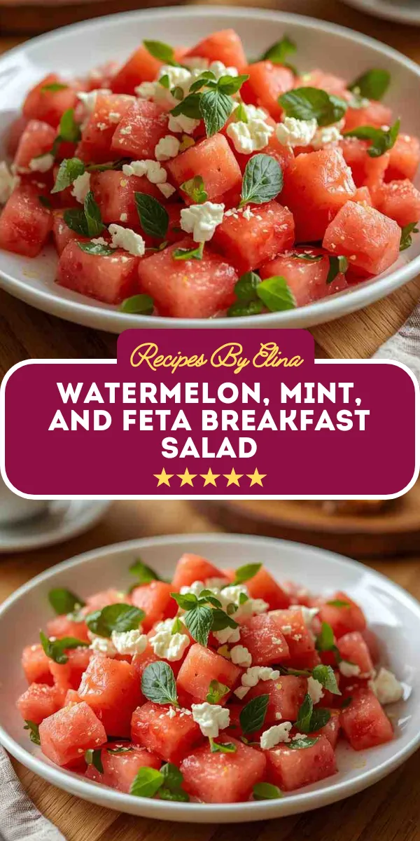 Watermelon, Mint, and Feta Breakfast Salad