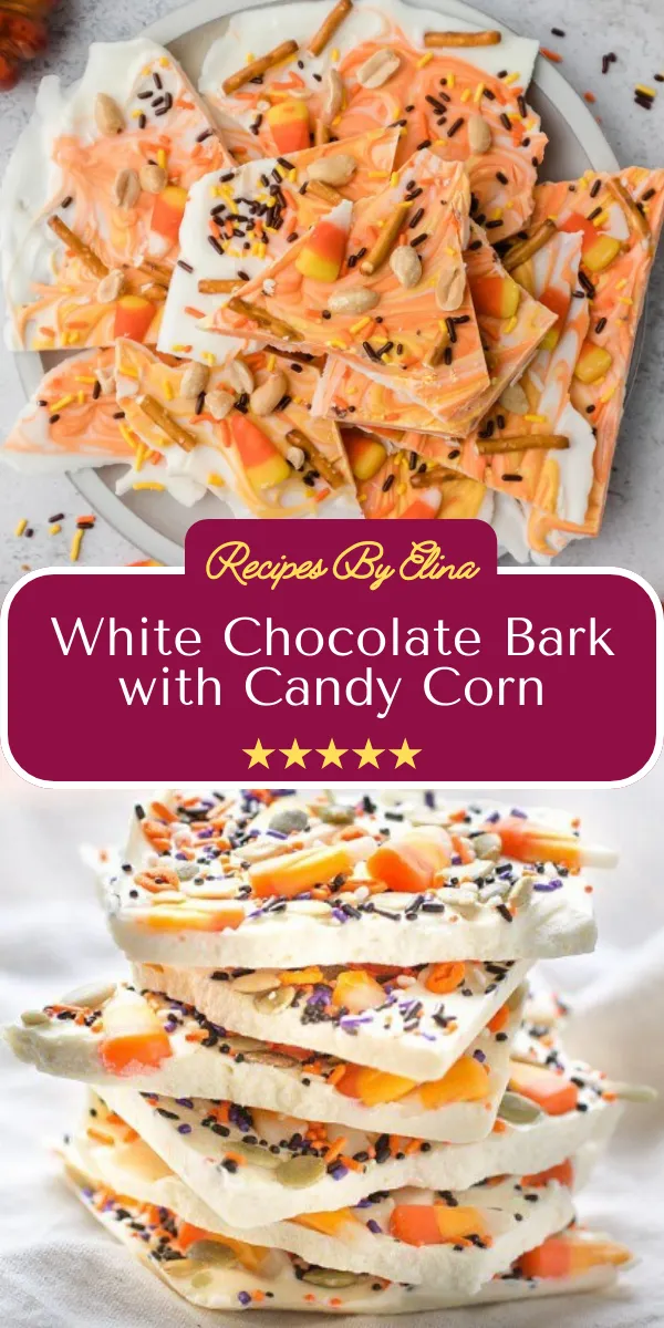 White Chocolate Bark with Candy Corn