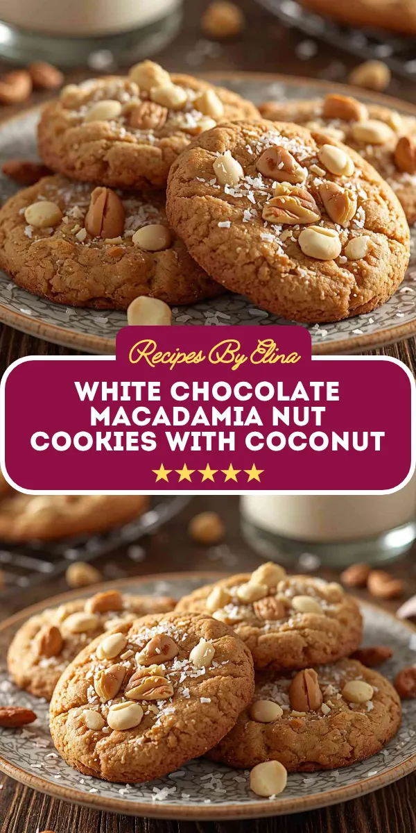 White Chocolate Macadamia Nut Cookies with Coconut