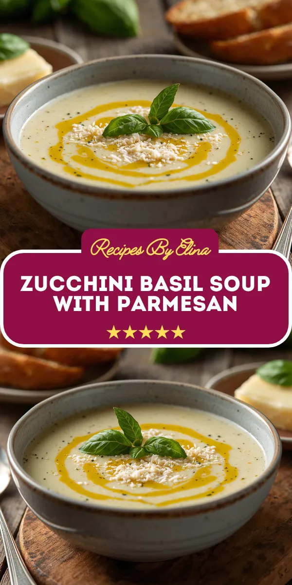 Zucchini Basil Soup with Parmesan