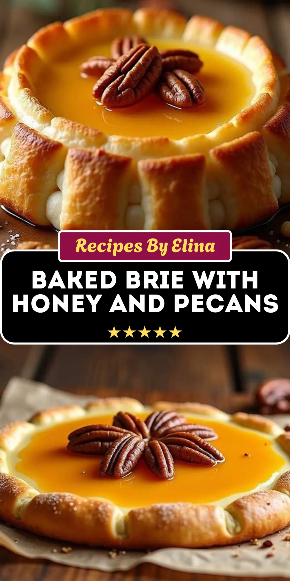 Baked Brie with Honey and Pecans