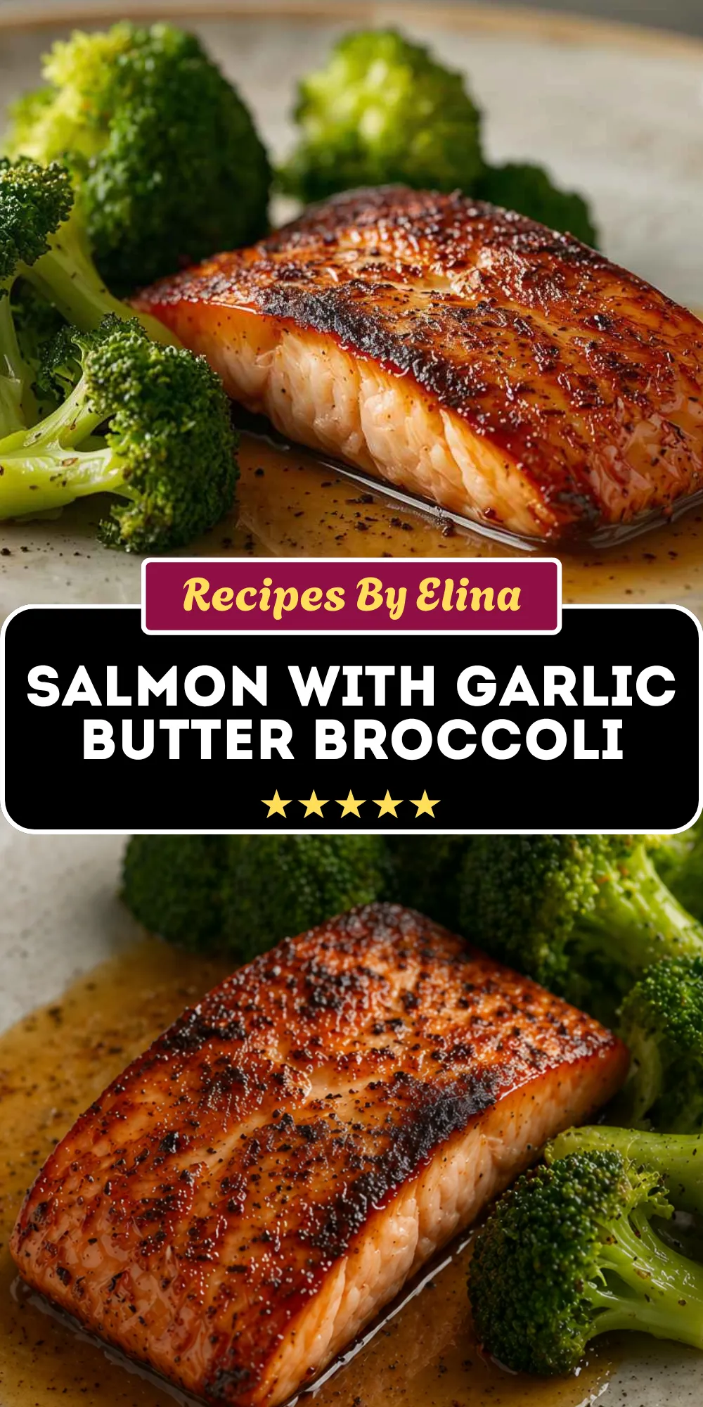 Blackened Salmon with Garlic Butter Broccoli