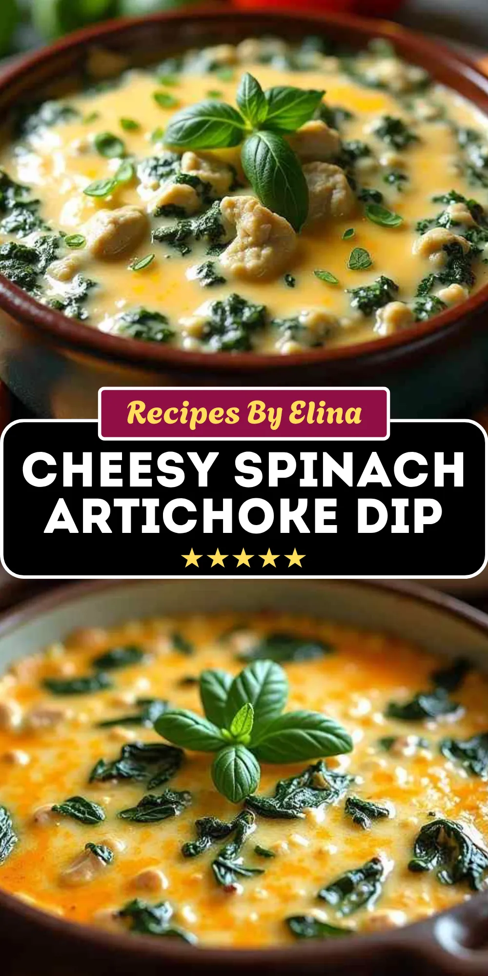 Cheesy Spinach Artichoke Dip