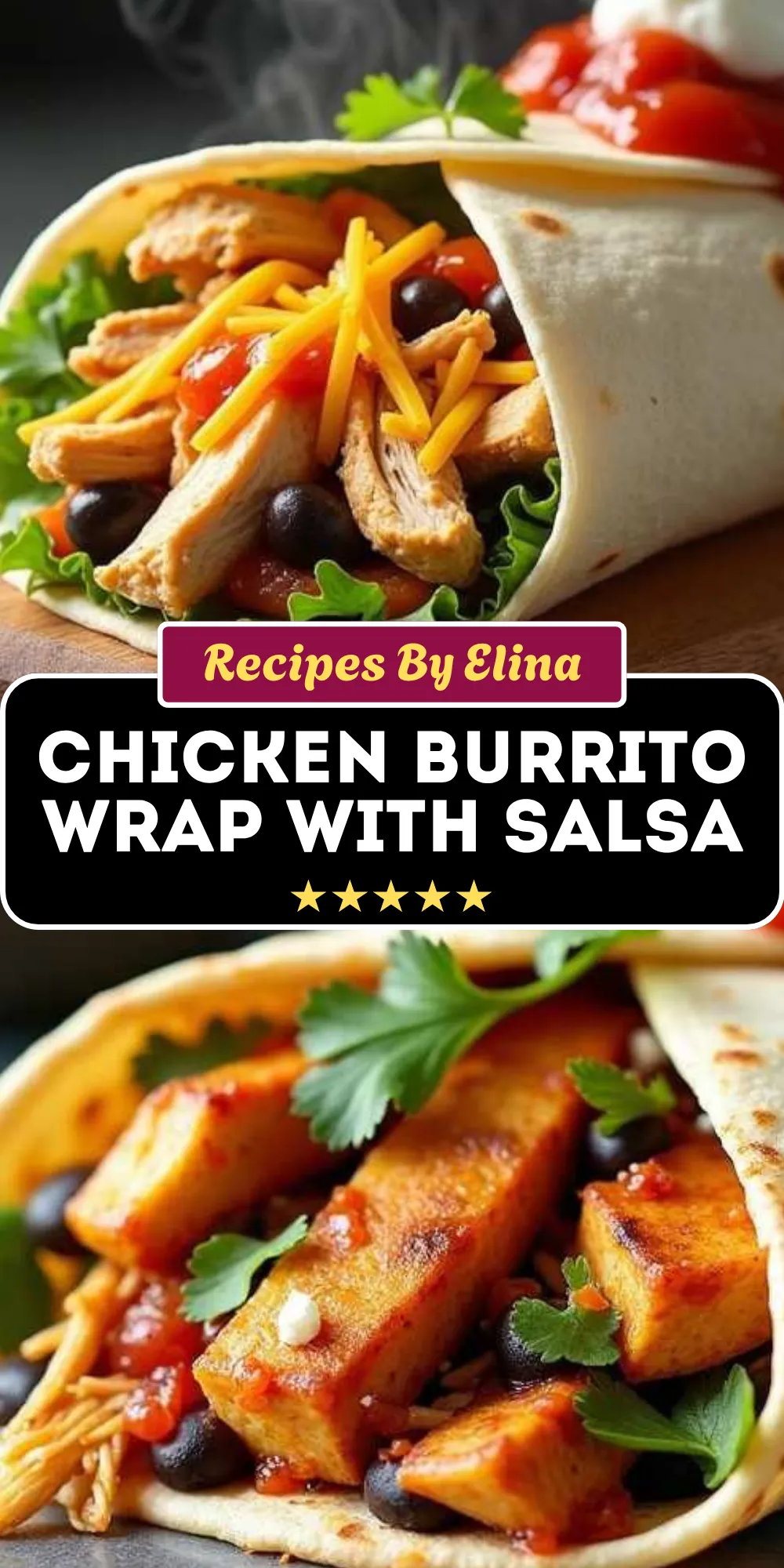 Chicken Burrito Wrap with Salsa