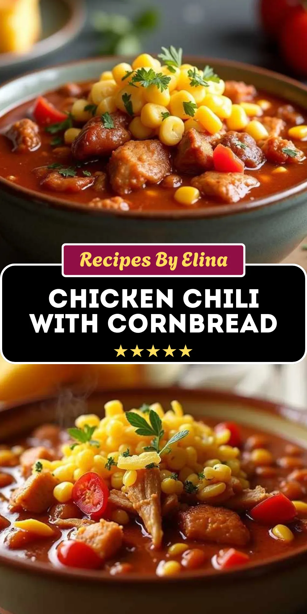 Chicken Chili with Cornbread