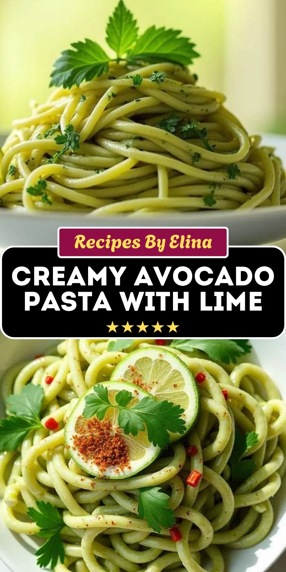Creamy Avocado Pasta with Lime and Cilantro