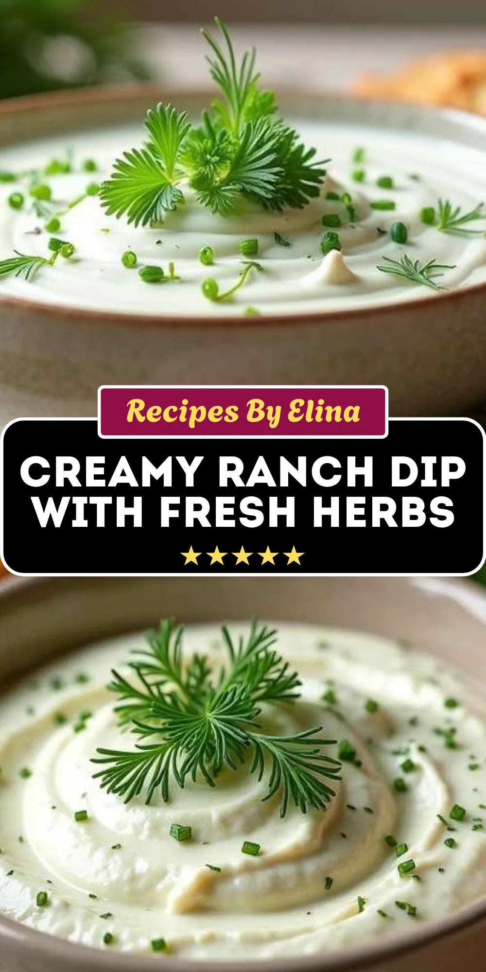 Creamy Ranch Dip with Fresh Herbs