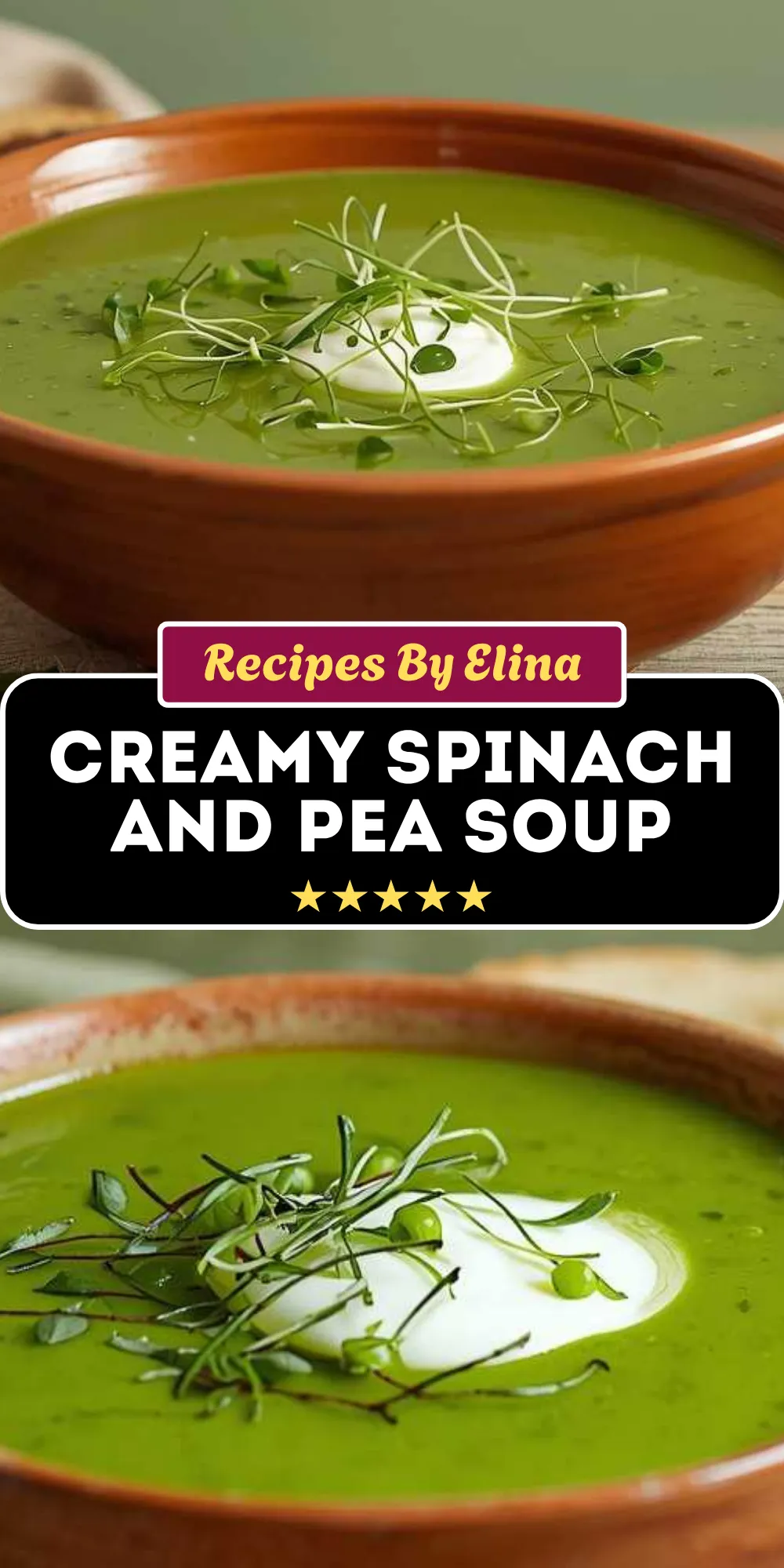 Creamy Spinach and Pea Soup