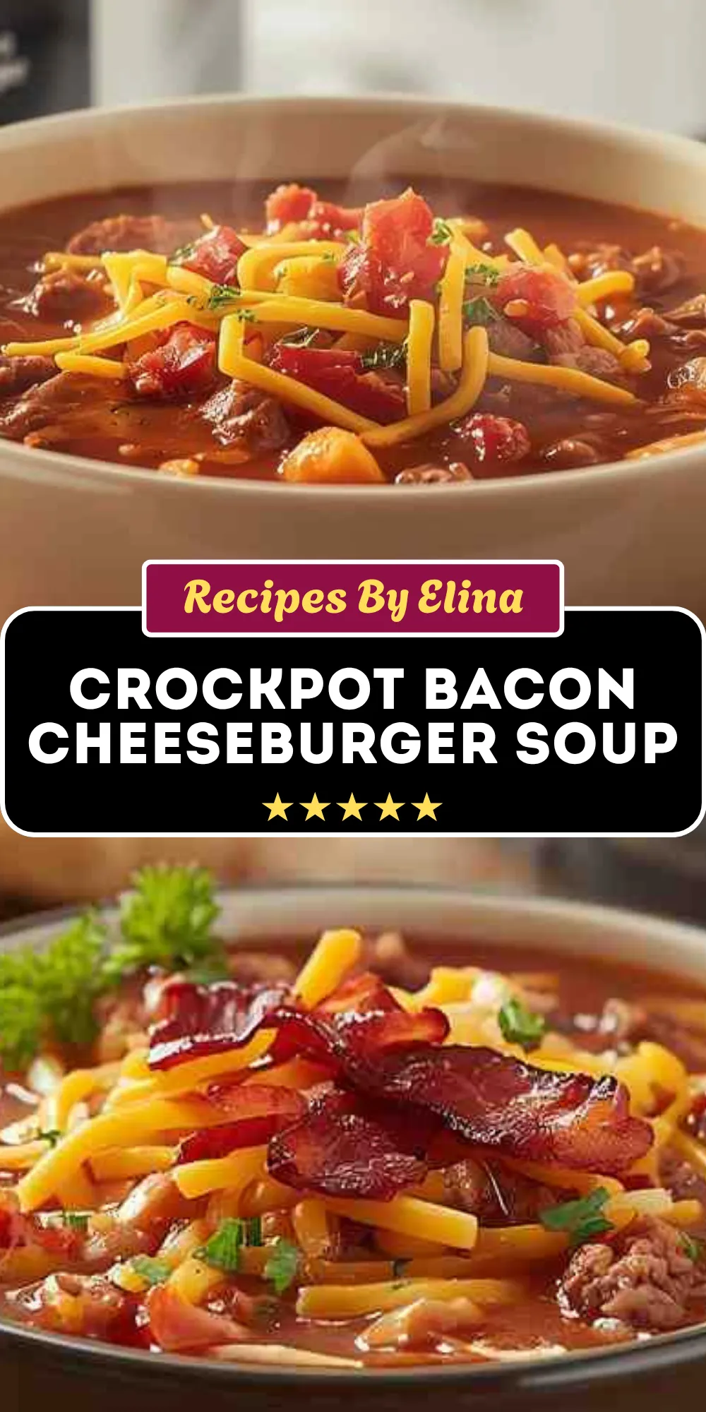 Crockpot Bacon Cheeseburger Soup