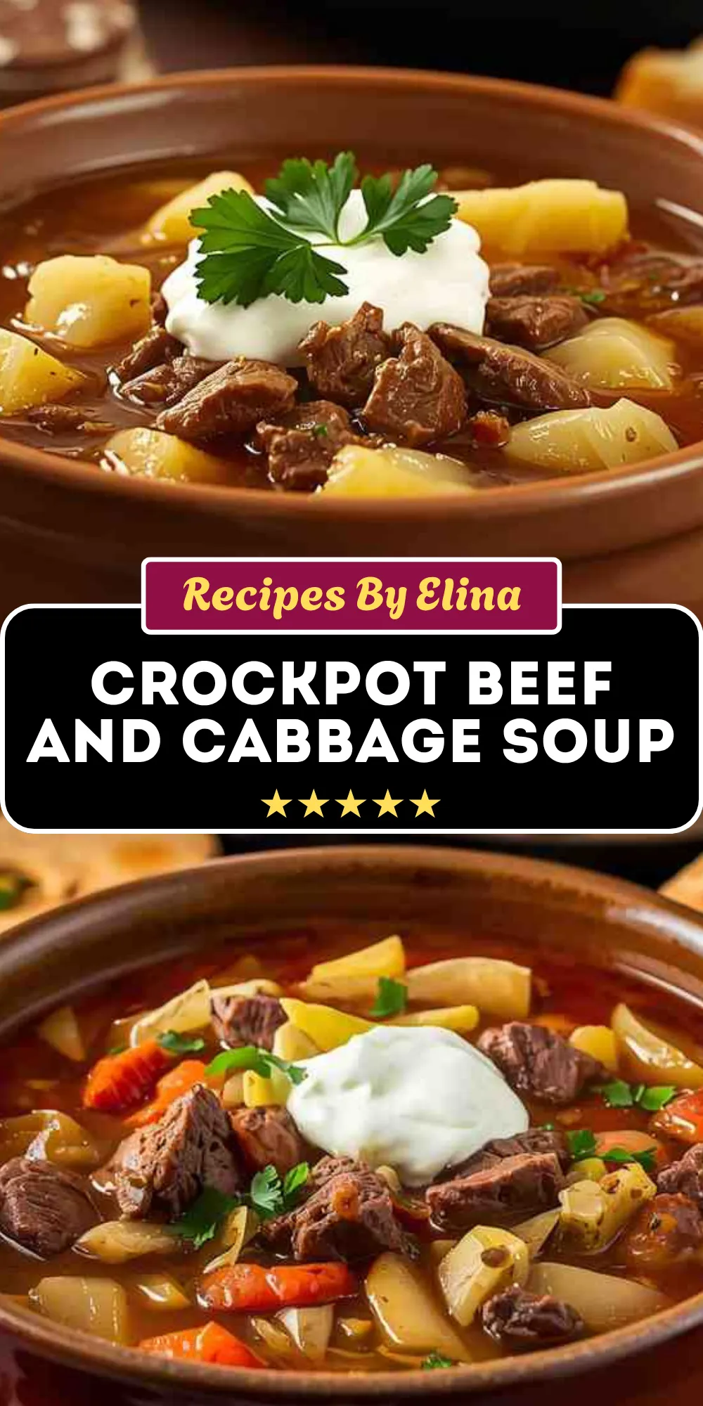 Crockpot Beef and Cabbage Soup