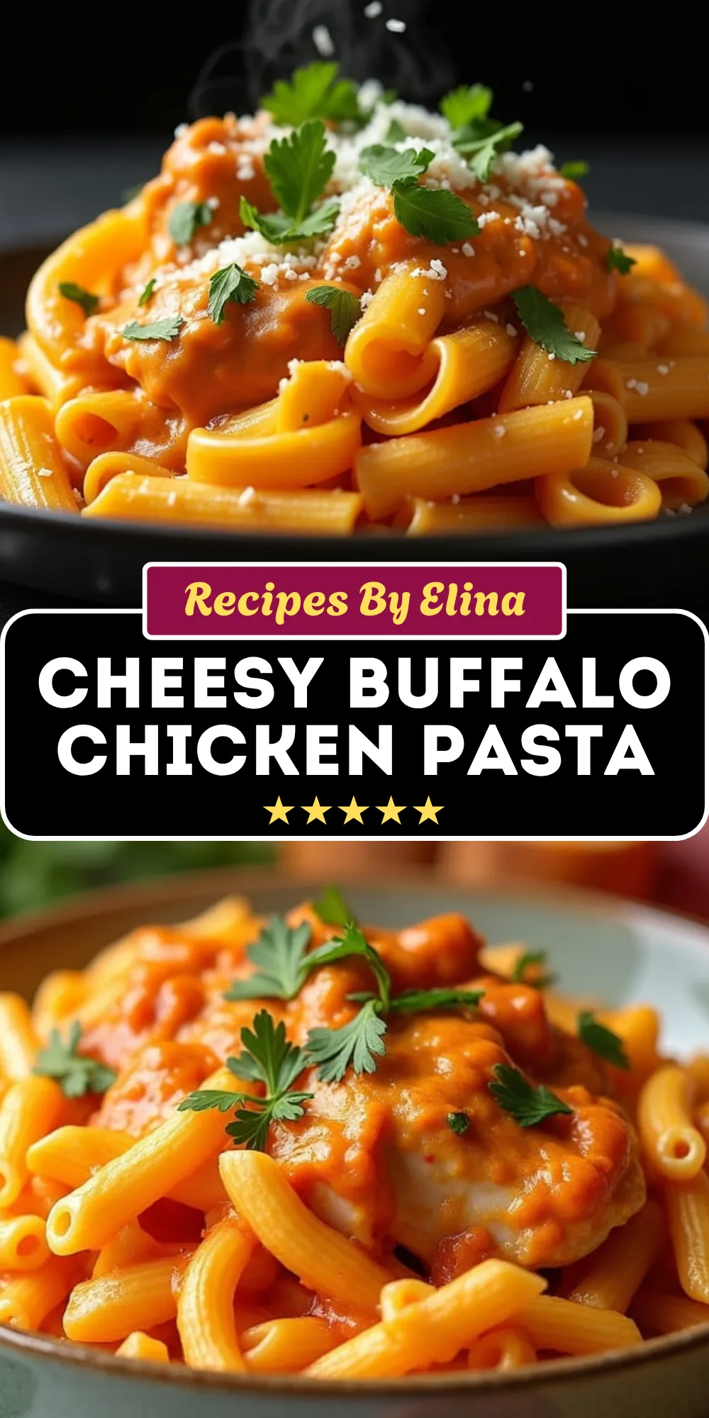 Crockpot Cheesy Buffalo Chicken Pasta