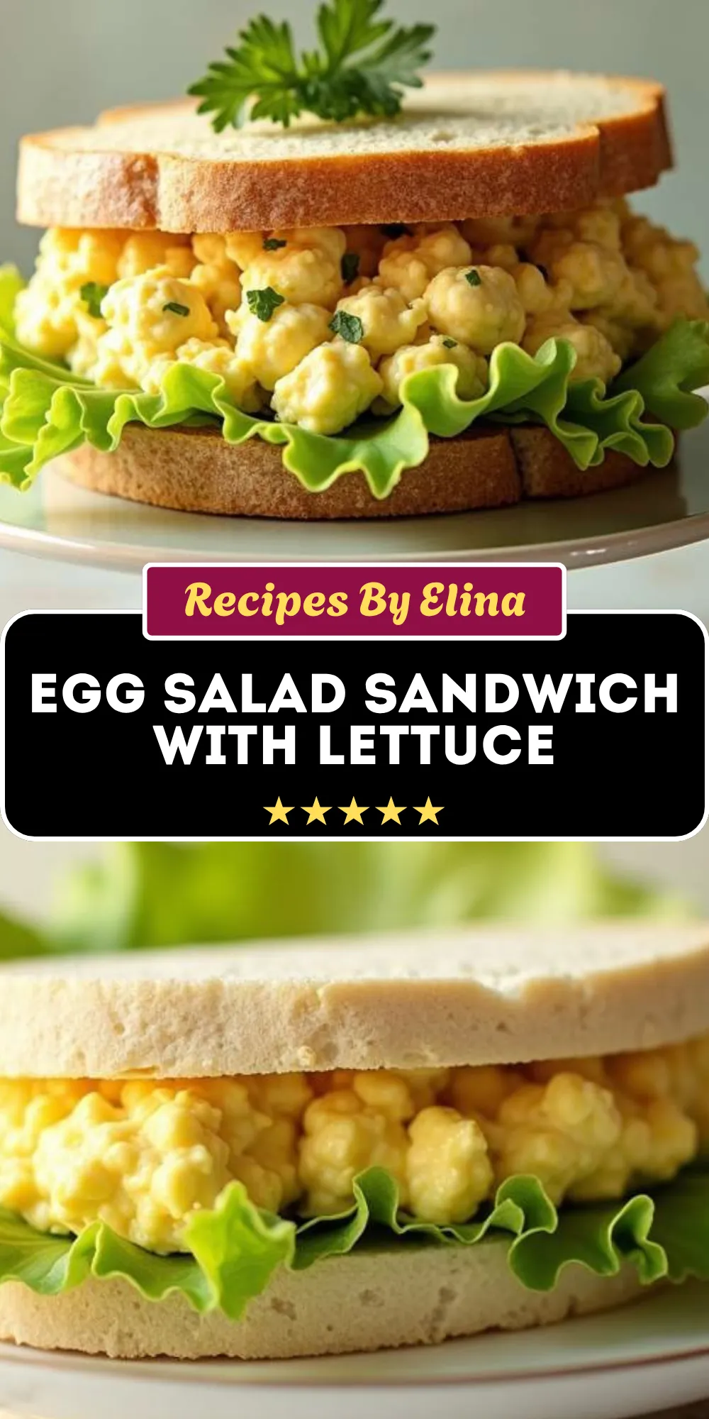 Egg Salad Sandwich with Lettuce