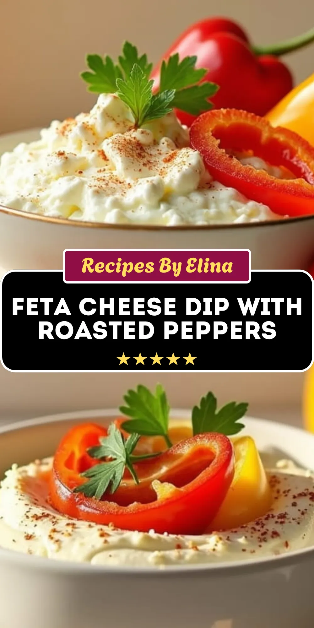 Feta Cheese Dip with Roasted Peppers