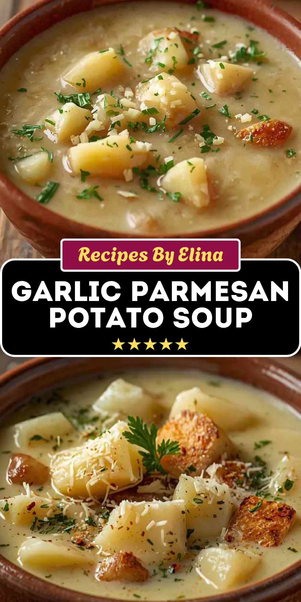 Garlic Parmesan Potato Soup